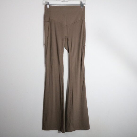Halara UltraSculpt SoCinched High Waisted Flared Yoga Leggings M Tall Dawn Brown - Picture 1 of 7
